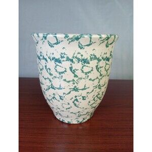 Roseville Pottery Ohio 1 Quart Kitchen Crock Green Sponge EUC